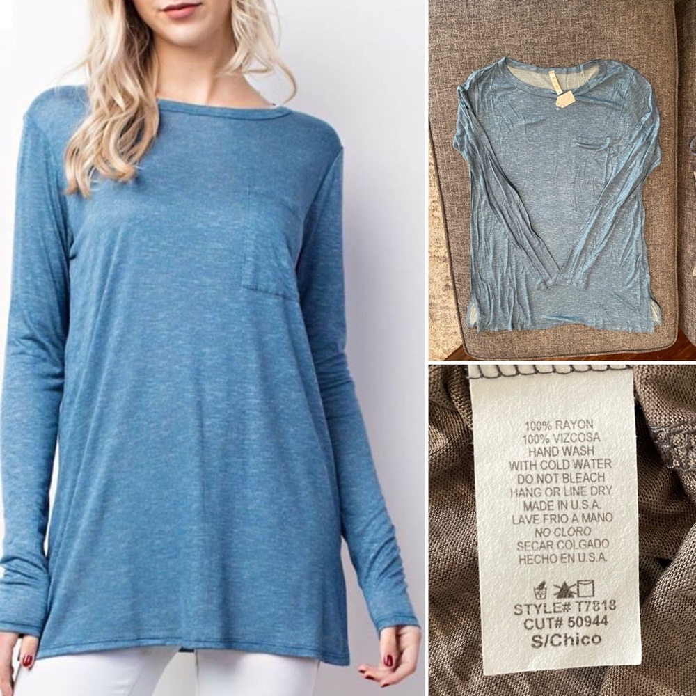Mittoshop Blue Lightweight Long Sleeve Tee
